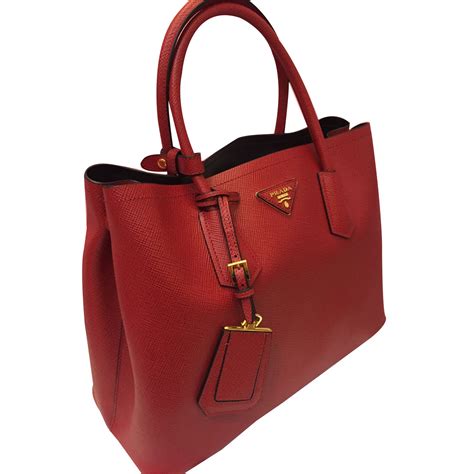 prada double bag with red interior|Prada double bag small.